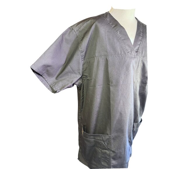 Carhartt Men Scrubs M Classic Fit Ripstop V-Neck Pockets Durable Blend Gray - Picture 6 of 11